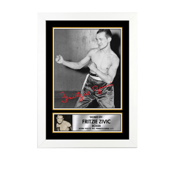 Fritzie Zivic M699 Boxing Autographed Poster Print Photo Signature Gift