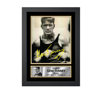 Gene Tunney M702 Boxing Autographed Poster Print Photo Signature Gift Gene Tunney M702 Boxing Autographed Poster Print Photo Signature Gift