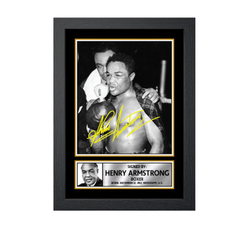 Henry Armstrong M706 Boxing Autographed Poster Print Photo Signature Gift Henry Armstrong M706 Boxing Autographed Poster Print Photo Signature Gift