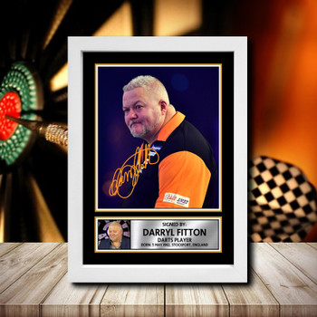 Darryl Fitton Signed Autographed Darts Star Poster Print Framed Merch Gift Darryl Fitton Signed Autographed Darts Star Poster Print Framed Merch Gift
