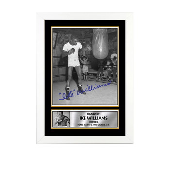 Ike Williams M708 Boxing Autographed Poster Print Photo Signature Gift