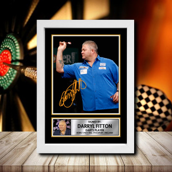 Darryl Fitton 2 Signed Autographed Darts Star Poster Print Framed Merch Gift Darryl Fitton 2 Signed Autographed Darts Star Poster Print Framed Merch Gift