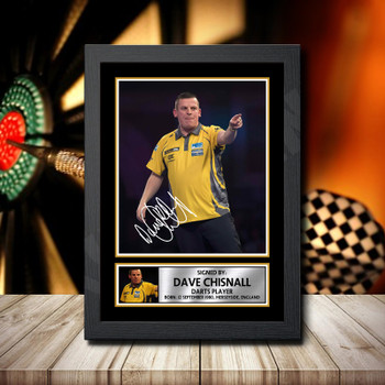 Dave Chisnall Signed Autographed Darts Star Poster Print Framed Merch Gift Dave Chisnall Signed Autographed Darts Star Poster Print Framed Merch Gift