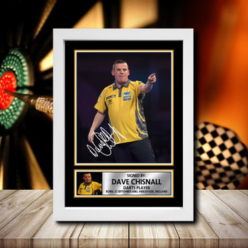 Dave Chisnall Signed Autographed Darts Star Poster Print Framed Merch Gift Dave Chisnall Signed Autographed Darts Star Poster Print Framed Merch Gift