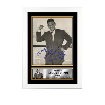 Randy Turpin M770 Boxing Autographed Poster Print Photo Signature Gift Randy Turpin M770 Boxing Autographed Poster Print Photo Signature Gift