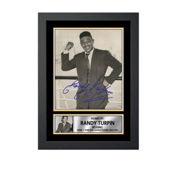 Randy Turpin M770 Boxing Autographed Poster Print Photo Signature Gift Randy Turpin M770 Boxing Autographed Poster Print Photo Signature Gift