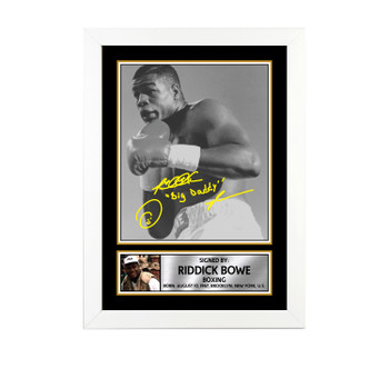 Riddick Bowe M774 Boxing Autographed Poster Print Photo Signature Gift Riddick Bowe M774 Boxing Autographed Poster Print Photo Signature Gift