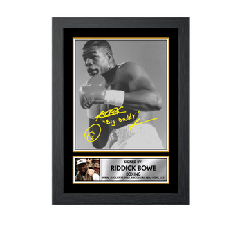 Riddick Bowe M774 Boxing Autographed Poster Print Photo Signature Gift Riddick Bowe M774 Boxing Autographed Poster Print Photo Signature Gift