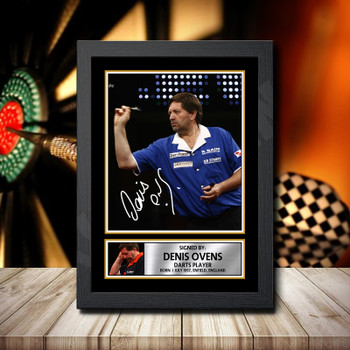 Dennis Ovens Signed Autographed Darts Star Poster Print Framed Merch Gift Dennis Ovens Signed Autographed Darts Star Poster Print Framed Merch Gift