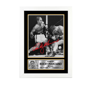 Rocky Marciano M777 Boxing Autographed Poster Print Photo Signature Gift Rocky Marciano M777 Boxing Autographed Poster Print Photo Signature Gift