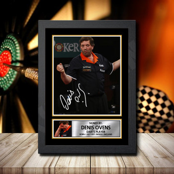 Dennis Ovens 2 Signed Autographed Darts Star Poster Print Framed Merch Gift Dennis Ovens 2 Signed Autographed Darts Star Poster Print Framed Merch Gift