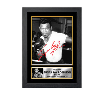 Sugar Ray Robinson M788 Boxing Autographed Poster Print Photo Signature Gift Sugar Ray Robinson M788 Boxing Autographed Poster Print Photo Signature Gift