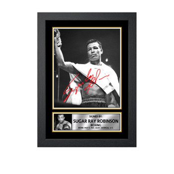 Sugar Ray Robinson M789 Boxing Autographed Poster Print Photo Signature Gift Sugar Ray Robinson M789 Boxing Autographed Poster Print Photo Signature Gift