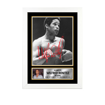Wilfred Benítez M794 Boxing Autographed Poster Print Photo Signature Gift Wilfred Benítez M794 Boxing Autographed Poster Print Photo Signature Gift