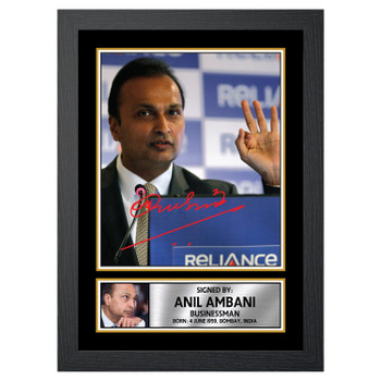 Anil Ambani 2 Famous Businessmen Autographed Poster Print Photo Signature Gift Anil Ambani 2 Famous Businessmen Autographed Poster Print Photo Signature Gift