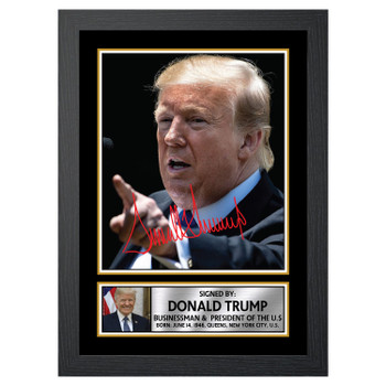 Donald Trump Famous Businessmen Autographed Poster Print Photo Signature Gift Donald Trump Famous Businessmen Autographed Poster Print Photo Signature Gift