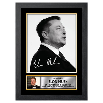 Elon Musk Famous Businessmen Autographed Poster Print Photo Signature Gift Elon Musk Famous Businessmen Autographed Poster Print Photo Signature Gift
