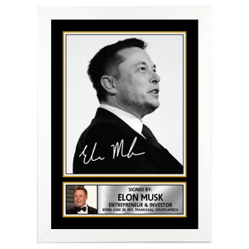Elon Musk Famous Businessmen Autographed Poster Print Photo Signature Gift Elon Musk Famous Businessmen Autographed Poster Print Photo Signature Gift