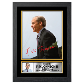 Fisk Johnson 2 Famous Businessmen Autographed Poster Print Photo Signature Gift Fisk Johnson 2 Famous Businessmen Autographed Poster Print Photo Signature Gift