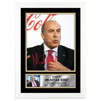 Mutar kent 2 Famous Businessmen Autographed Poster Print Photo Signature Gift