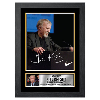 Phil Knight Famous Businessmen Autographed Poster Print Photo Signature Gift