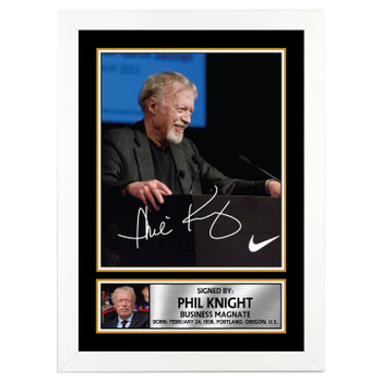 Phil Knight Famous Businessmen Autographed Poster Print Photo Signature Gift