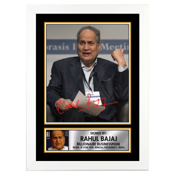 Rahul Bajaj Famous Businessmen Autographed Poster Print Photo Signature Gift Rahul Bajaj Famous Businessmen Autographed Poster Print Photo Signature Gift