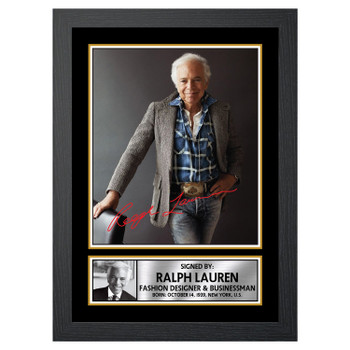 Ralph Lauren 2 Famous Businessmen Autographed Poster Print Photo Signature Gift Ralph Lauren 2 Famous Businessmen Autographed Poster Print Photo Signature Gift