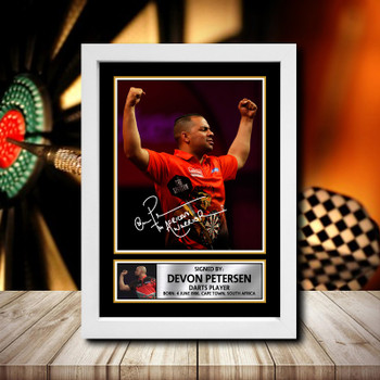 Devon Petersen 2 Signed Autographed Darts Star Poster Print Framed Merch Gift Devon Petersen 2 Signed Autographed Darts Star Poster Print Framed Merch Gift