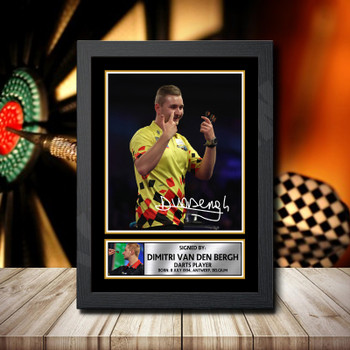 Dimitri Van Den Bergh Signed Autographed Darts Star Poster Print Framed Merch Gift Dimitri Van Den Bergh Signed Autographed Darts Star Poster Print Framed Merch Gift