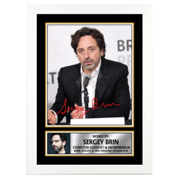 Sergey Brin 2 Famous Businessmen Autographed Poster Print Photo Signature Gift Sergey Brin 2 Famous Businessmen Autographed Poster Print Photo Signature Gift