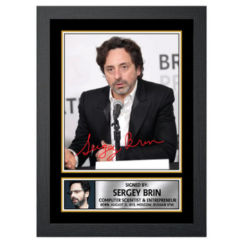 Sergey Brin 2 Famous Businessmen Autographed Poster Print Photo Signature Gift Sergey Brin 2 Famous Businessmen Autographed Poster Print Photo Signature Gift