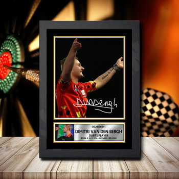 Dimitri Van Den Bergh 2 Signed Autographed Darts Star Poster Print Framed Merch Gift Dimitri Van Den Bergh 2 Signed Autographed Darts Star Poster Print Framed Merch Gift