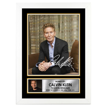 Calvin Klein Fashion Designer Autographed Poster Print Photo Signature Gift Calvin Klein Fashion Designer Autographed Poster Print Photo Signature Gift