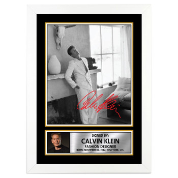 Calvin Klein 2 Fashion Designer Autographed Poster Print Photo Signature Gift Calvin Klein 2 Fashion Designer Autographed Poster Print Photo Signature Gift