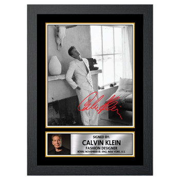 Calvin Klein 2 Fashion Designer Autographed Poster Print Photo Signature Gift Calvin Klein 2 Fashion Designer Autographed Poster Print Photo Signature Gift