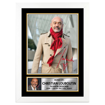Christian Louboutin 2 Fashion Designer Autographed Poster Print Photo Signature Gift Christian Louboutin 2 Fashion Designer Autographed Poster Print Photo Signature Gift