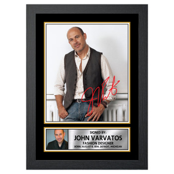 John Varvatos 2 Fashion Designer Autographed Poster Print Photo Signature Gift John Varvatos 2 Fashion Designer Autographed Poster Print Photo Signature Gift