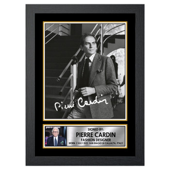Pierre Cardin 2 Fashion Designer Autographed Poster Print Photo Signature Gift Pierre Cardin 2 Fashion Designer Autographed Poster Print Photo Signature Gift