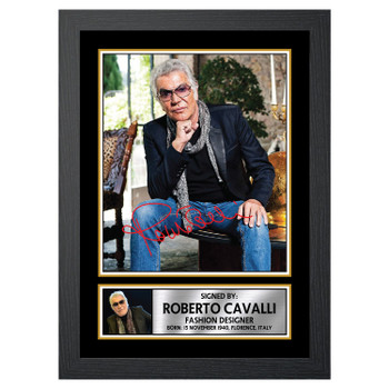 Roberto Cavalli 2 Fashion Designer Autographed Poster Print Photo Signature Gift Roberto Cavalli 2 Fashion Designer Autographed Poster Print Photo Signature Gift