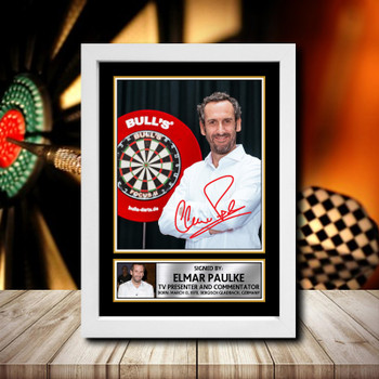 Elmar Paulke 2 Signed Autographed Darts Star Poster Print Framed Merch Gift Elmar Paulke 2 Signed Autographed Darts Star Poster Print Framed Merch Gift