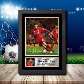 Adam Lallana 2 Footballer Autographed Poster Print Photo Signature Gift