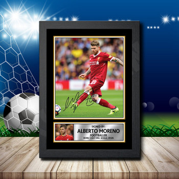 ALBERTO MORENO Footballer Autographed Poster Print Photo Signature Gift ALBERTO MORENO Footballer Autographed Poster Print Photo Signature Gift