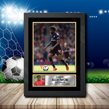 Alex Iwobi Footballer Autographed Poster Print Photo Signature Gift Alex Iwobi Footballer Autographed Poster Print Photo Signature Gift