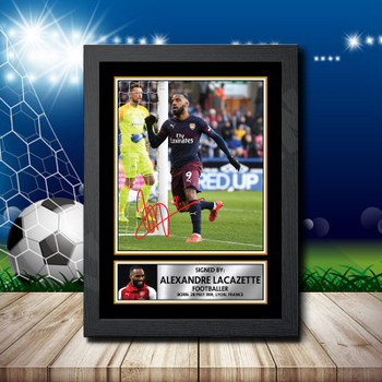 Alexandre Lacazette 3 Footballer Autographed Poster Print Photo Signature Gift Alexandre Lacazette 3 Footballer Autographed Poster Print Photo Signature Gift