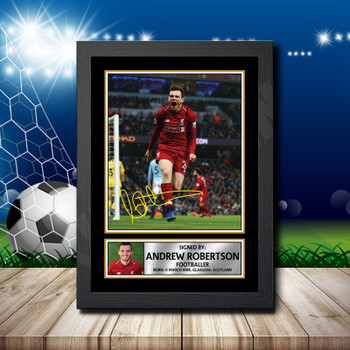 ANDY ROBERTSON 2 Footballer Autographed Poster Print Photo Signature Gift ANDY ROBERTSON 2 Footballer Autographed Poster Print Photo Signature Gift