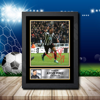 Ayoze Perez Footballer Autographed Poster Print Photo Signature Gift Ayoze Perez Footballer Autographed Poster Print Photo Signature Gift