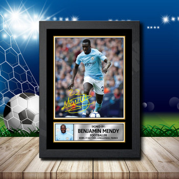 Benjamin Mendy 2 Footballer Autographed Poster Print Photo Signature Gift Benjamin Mendy 2 Footballer Autographed Poster Print Photo Signature Gift