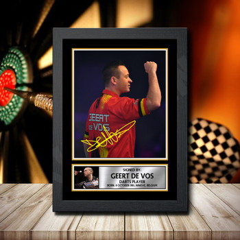 Geert De Vos Signed Autographed Darts Star Poster Print Framed Merch Gift Geert De Vos Signed Autographed Darts Star Poster Print Framed Merch Gift