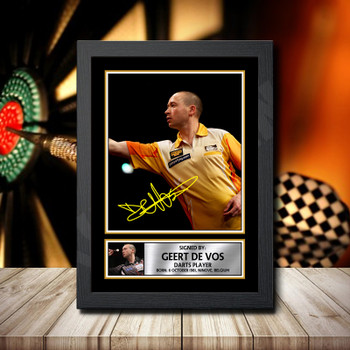 Geert De Vos 2 Signed Autographed Darts Star Poster Print Framed Merch Gift Geert De Vos 2 Signed Autographed Darts Star Poster Print Framed Merch Gift